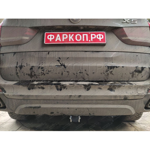 B017C GALIA Полностью оцинкованный фаркоп на BMW X5 E70 2007-2013, X5 F15 2013-2018, BMW X6 F16 2014-2019, кроме моделей с M-пакетом. Подрозетник убирается за бампер. Тип шара: C (горизонтальный съемный). Невидимый вырез бампера. Нагрузки: 3500/140 кг, ма