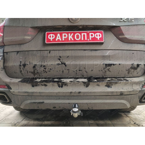 B017C GALIA Полностью оцинкованный фаркоп на BMW X5 E70 2007-2013, X5 F15 2013-2018, BMW X6 F16 2014-2019, кроме моделей с M-пакетом. Подрозетник убирается за бампер. Тип шара: C (горизонтальный съемный). Невидимый вырез бампера. Нагрузки: 3500/140 кг, ма