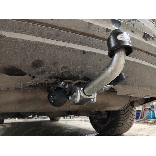 B017C GALIA Полностью оцинкованный фаркоп на BMW X5 E70 2007-2013, X5 F15 2013-2018, BMW X6 F16 2014-2019, кроме моделей с M-пакетом. Подрозетник убирается за бампер. Тип шара: C (горизонтальный съемный). Невидимый вырез бампера. Нагрузки: 3500/140 кг, ма
