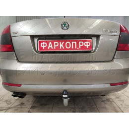 S086A GALIA Полностью оцинкованный фаркоп на Skoda Octavia II седан/универсал 2005-2013, Skoda Octavia Scout 2008-2013, в т.ч. 4WD. Подрозетник убирается за бампер. Тип шара: