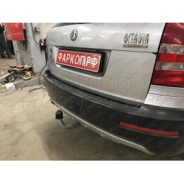 S086A GALIA Полностью оцинкованный фаркоп на Skoda Octavia II седан/универсал 2005-2013, Skoda Octavia Scout 2008-2013, в т.ч. 4WD. Подрозетник убирается за бампер. Тип шара: