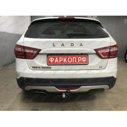 1234-A ORIS Фаркоп на Лада Веста (Lada Vesta) седан / SportWagon, включая Cross 2016-2022 без подрезки бампера. Тип шара: A. Нагрузки: 900/70 кг, масса фаркопа 14,4 кг (без 