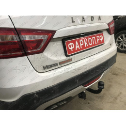 1234-A ORIS Фаркоп на Лада Веста (Lada Vesta) седан / SportWagon, включая Cross 2016-2022 без подрезки бампера. Тип шара: A. Нагрузки: 900/70 кг, масса фаркопа 14,4 кг (без 