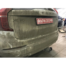 V083A GALIA Полностью оцинкованный фаркоп на Volvo XC90 2015-, Volvo XC60 2017-. Подрозетник убирается за бампер. Тип шара: A. Невидимый вырез бампера. Нагрузки: 