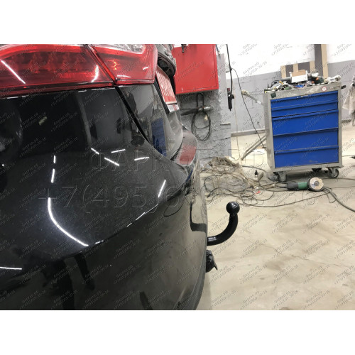 T124-A Лидер-плюс ТСУ для Toyota Camry XV70 2017-2023. Требуется подрезка бампера. Нагрузки: 900/75 кг, масса фаркопа 13 кг, требуется 1 сверление (без электрики в комплекте)