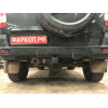 FA 0855-E Бизон Фаркоп на UAZ Patriot / УАЗ Патриот 2015- без подрезки бампера. Тип шара: E (легкосъемный шар под квадрат). Нагрузки: 3000/100 кг. Не комплектуется электрикой