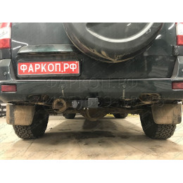 FA 0855-E Бизон Фаркоп на UAZ Patriot / УАЗ Патриот 2015- без подрезки бампера. Тип шара: E (легкосъемный шар под квадрат). Нагрузки: 3000/100 кг. Не комплектуе