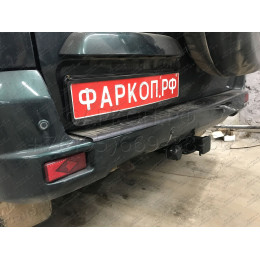 FA 0855-E Бизон Фаркоп на UAZ Patriot / УАЗ Патриот 2015- без подрезки бампера. Тип шара: E (легкосъемный шар под квадрат). Нагрузки: 3000/100 кг. Не комплектуе