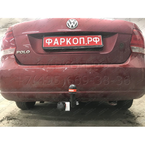 2193-A ORIS Фаркоп на Volkswagen Polo седан 2010-2020, Volkswagen Polo лифтбек 2020-. Необходима подрезка бампера. Тип шара: A. Нагрузки: 1000/75 кг, масса фаркопа 13 кг (без электрики в комплекте)