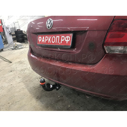 2193-A ORIS Фаркоп на Volkswagen Polo седан 2010-2020, Volkswagen Polo лифтбек 2020-. Необходима подрезка бампера. Тип шара: A. Нагрузки: 1000/75 кг, масса фаркопа 13 кг (без электрики в комплекте)