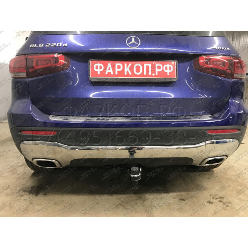 313689600001 WESTFALIA Фаркоп на Mercedes GLB-Class X247 08/2019-. Вертикальное быстросъемное крепление шара (снятие защищено ключом). Невидимый вырез в бампере. Нагрузки: 2000/120 кг, масса фаркопа 25,74 кг