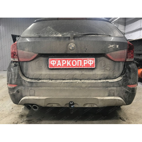 4753-A ORIS Фаркоп на BMW X1 E84 2009-2015 без выреза в бампере. Тип шара: A. Нагрузки: 1500/50 кг, масса фаркопа 15,6 кг (без электрики в комплекте)