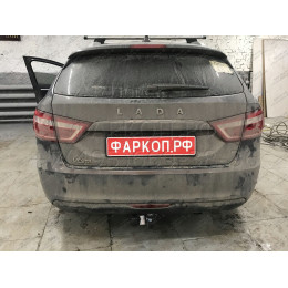 1234-A ORIS Фаркоп на Лада Веста (Lada Vesta) седан / SportWagon, включая Cross 2016-2022 без подрезки бампера. Тип шара: A. Нагрузки: 900/70 кг, масса фаркопа 14,4 кг (без 