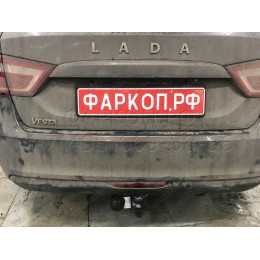 1234-A ORIS Фаркоп на Лада Веста (Lada Vesta) седан / SportWagon, включая Cross 2016-2022 без подрезки бампера. Тип шара: A. Нагрузки: 900/70 кг, масса фаркопа 14,4 кг (без 