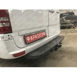 MB 04 AVTOS Фаркоп на Mercedes Sprinter фургон со ступенькой 2006-, Volkswagen Crafter фургон со ступенькой 2006-2017 без подрезки бампера. Тип шара: F. Нагрузки: 2500/100 кг, 