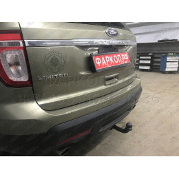 3971-A ORIS Фаркоп на Ford Explorer 2011-2015. Необходима подрезка бампера. Тип шара: A. Нагрузки: 1500/75 кг, масса фаркопа 21,2 кг (без электрики в комплекте)