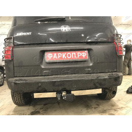FA 0951-E(N) Бизон Фаркоп с хромированной накладкой на Honda Element 2003-2011 без подрезки бампера. Тип шара: E (легкосъемный шар под квадрат). Нагрузки: 2500/1