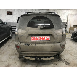 FA 0970-E(N) Бизон Фаркоп с хромированной накладкой на Mitsubishi Outlander XL 2007-2012 без подрезки бампера. Тип шара: E (легкосъемный шар под квадрат). Нагрузк