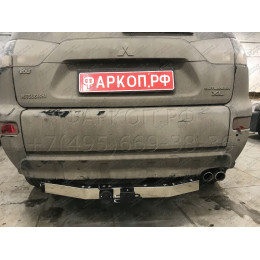FA 0970-E(N) Бизон Фаркоп с хромированной накладкой на Mitsubishi Outlander XL 2007-2012 без подрезки бампера. Тип шара: E (легкосъемный шар под квадрат). Нагрузк
