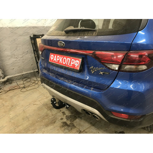 K123-A Лидер-плюс ТСУ для Kia Rio X-line 2017-2020, Kia Rio X 2021-2022, Solaris KRX 2024- без снятия и выреза бампера. Нагрузки: 1200/75 кг, масса фаркопа 16,06 кг (без электрики в комплекте)