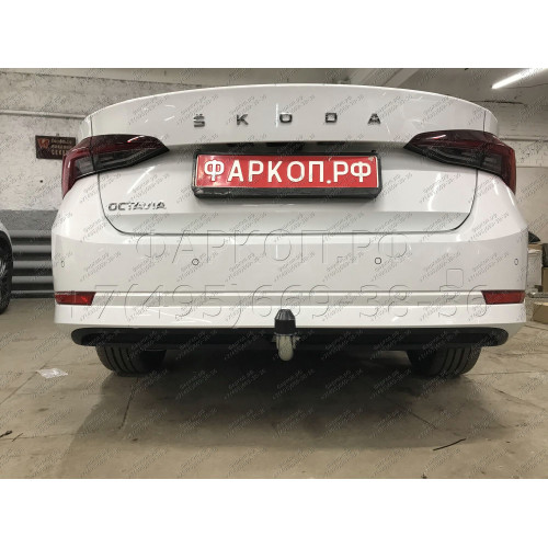 S105A GALIA Полностью оцинкованный фаркоп на Skoda Octavia III седан/универсал 2013-2020, Octavia IV седан/универсал 2020-, включая 4x4, включая Scout, Volkswagen Golf VII Sportsvan рестайлинг 2018-2020, Volkswagen T-Roc 2017-. Тип шара: A. Невидимый выре