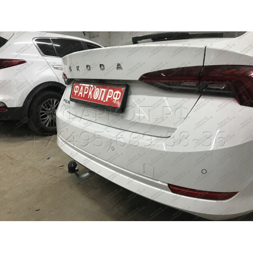 S105A GALIA Полностью оцинкованный фаркоп на Skoda Octavia III седан/универсал 2013-2020, Octavia IV седан/универсал 2020-, включая 4x4, включая Scout, Volkswagen Golf VII Sportsvan рестайлинг 2018-2020, Volkswagen T-Roc 2017-. Тип шара: A. Невидимый выре