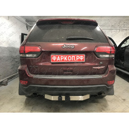 JGC-13-991124.00 PT GROUP Фаркоп с нержавеющей накладкой на Jeep Grand Cherokee IV WK2 2014-2021 без подрезки бампера. Тип шара: E (легкосъемный шар под квадрат). Нагруз