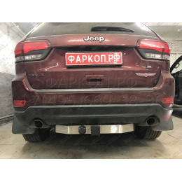 JGC-13-991124.00 PT GROUP Фаркоп с нержавеющей накладкой на Jeep Grand Cherokee IV WK2 2014-2021 без подрезки бампера. Тип шара: E (легкосъемный шар под квадрат). Нагруз