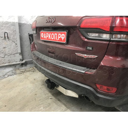 JGC-13-991124.00 PT GROUP Фаркоп с нержавеющей накладкой на Jeep Grand Cherokee IV WK2 2014-2021 без подрезки бампера. Тип шара: E (легкосъемный шар под квадрат). Нагруз