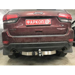 JGC-13-991124.00 PT GROUP Фаркоп с нержавеющей накладкой на Jeep Grand Cherokee IV WK2 2014-2021 без подрезки бампера. Тип шара: E (легкосъемный шар под квадрат). Нагруз