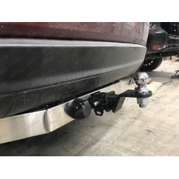 JGC-13-991124.00 PT GROUP Фаркоп с нержавеющей накладкой на Jeep Grand Cherokee IV WK2 2014-2021 без подрезки бампера. Тип шара: E (легкосъемный шар под квадрат). Нагруз