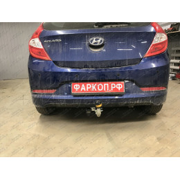 90910-A MOTODOR Фаркоп с оцинкованным шаром на Hyundai Solaris седан/хетчбек 2010-2017 (необходима подрезка бампера), Kia Rio III седан/хетчбек 2011-2017 (необходима по