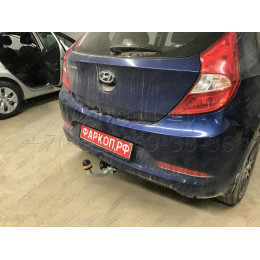 90910-A MOTODOR Фаркоп с оцинкованным шаром на Hyundai Solaris седан/хетчбек 2010-2017 (необходима подрезка бампера), Kia Rio III седан/хетчбек 2011-2017 (необходима по