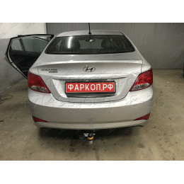 90910-A MOTODOR Фаркоп с оцинкованным шаром на Hyundai Solaris седан/хетчбек 2010-2017 (необходима подрезка бампера), Kia Rio III седан/хетчбек 2011-2017 (необходима по