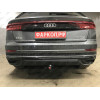 VW96Q WITTER Фаркоп на Volkswagen Touareg 2018-, Audi Q8 2018-, Audi SQ8 2020-, Porsche Cayenne 2017-, Porsche Cayenne Coupe 2019-. Съемное вертикальное крепление шара (на ключе). Невидимый вырез в бампере. Нагрузки 3500/191 кг