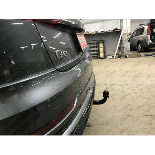 VW96Q WITTER Фаркоп на Volkswagen Touareg 2018-, Audi Q8 2018-, Audi SQ8 2020-, Porsche Cayenne 2017-, Porsche Cayenne Coupe 2019-. Съемное вертикальное крепление шара (на ключе). Невидимый вырез в бампере. Нагрузки 3500/191 кг