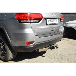 JGC-13-991124.00 PT GROUP Фаркоп с нержавеющей накладкой на Jeep Grand Cherokee IV WK2 2014-2021 без подрезки бампера. Тип шара: E (легкосъемный шар под квадрат). Нагруз