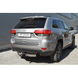 JGC-13-991124.00 PT GROUP Фаркоп с нержавеющей накладкой на Jeep Grand Cherokee IV WK2 2014-2021 без подрезки бампера. Тип шара: E (легкосъемный шар под квадрат). Нагруз