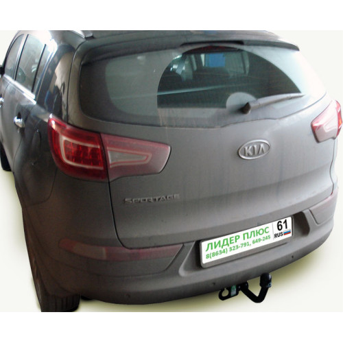 K112-A Лидер-плюс ТСУ для Kia Sportage 2010-2015, Hyundai ix35 2010-2015 без снятия и выреза бампера. Нагрузки: 1500/75 кг, масса фаркопа 17,52 кг (без электрики в комплекте)