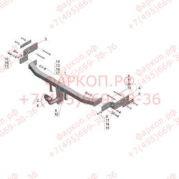 KI 17 AVTOS Фаркоп на Kia Sorento 2009-2012. Необходима подрезка бампера. Тип шара: A. Нагрузки: 1250/75 кг, масса фаркопа 18,5 кг (без электрики в комплекте)