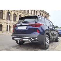 KST-20-991122.00 PT GROUP Фаркоп на Kia Seltos 2020-2022, 2024- без подрезки бампера. Тип шара: E (легкосъемный шар под квадрат). Нагрузки: 1500/80 кг, масса фаркопа 23,3 кг