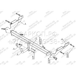 MZ 03 AVTOS Фаркоп на Mazda 6 седан 2012-2022. Необходима подрезка бампера. Тип шара: A. Нагрузки: 1750/75 кг, масса фаркопа 21 кг (без электрики в комплекте)