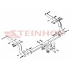 N-086 STEINHOF Фаркоп на Nissan NP300 бампер со ступенькой 2008-2013 без подрезки бампера. Тип шара: F. Нагрузки: 3000/120 кг, масса фаркопа 30 кг (без электрики в комплекте)