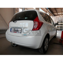 N057C GALIA Полностью оцинкованный фаркоп на Nissan Note 2013-2020. Тип шара: C (горизонтальный съемный). Невидимый вырез бампера. Нагрузки: 1000/50 кг, масса ф