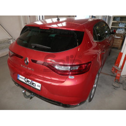 R097C GALIA Полностью оцинкованный фаркоп на Renault Megane хетчбек 5 дверей 2016-. Подрозетник убирается за бампер. Тип шара: C (горизонтальный съемный). Н