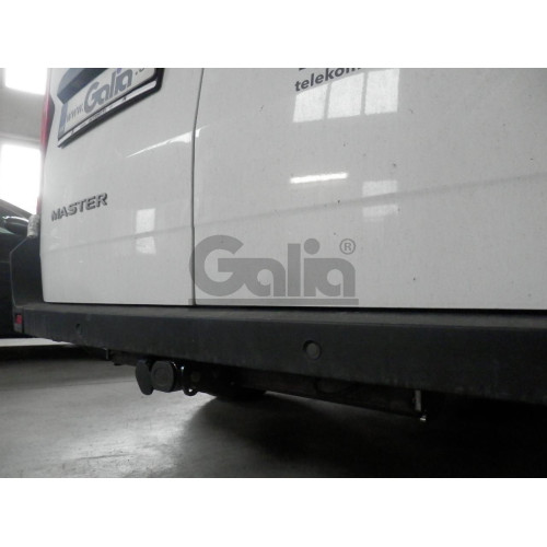 R110C GALIA Полностью оцинкованный фаркоп на Renault Master 2024-, Nissan Interstar 2024-. Тип шара: C (горизонтальный съемный). Установка без снятия и выреза бампера. Нагрузки: 3000/120 кг, масса фаркопа 21,02 кг
