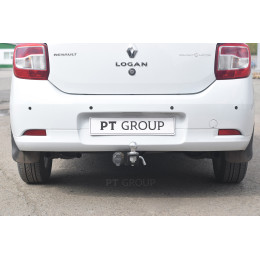 RLO-12-991122.00 PT GROUP Фаркоп на Renault Logan седан 2014-2022, Renault Logan Stepway 2019-2022 без подрезки бампера. Тип шара: E (легкосъемный шар под квадрат). Нагрузки: 1500/75 
