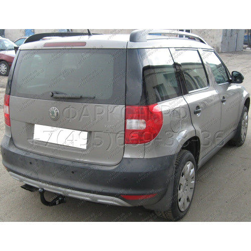 S-356 STEINHOF Фаркоп на Skoda Yeti 2WD/4WD 08/2009-2018. Требуется подрезка бампера. Тип шара: AV (вертикальное быстросъемное крепление шара на ключе). Нагрузки: 1800/80 кг, масса фаркопа 18,3 кг (без электрики в комплекте)