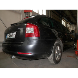 S086A GALIA Полностью оцинкованный фаркоп на Skoda Octavia II седан/универсал 2005-2013, Skoda Octavia Scout 2008-2013, в т.ч. 4WD. Подрозетник убирается за бампер. Тип шара:
