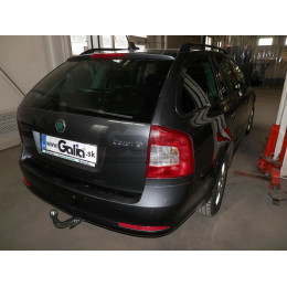 S086A GALIA Полностью оцинкованный фаркоп на Skoda Octavia II седан/универсал 2005-2013, Skoda Octavia Scout 2008-2013, в т.ч. 4WD. Подрозетник убирается за бампер. Тип шара: